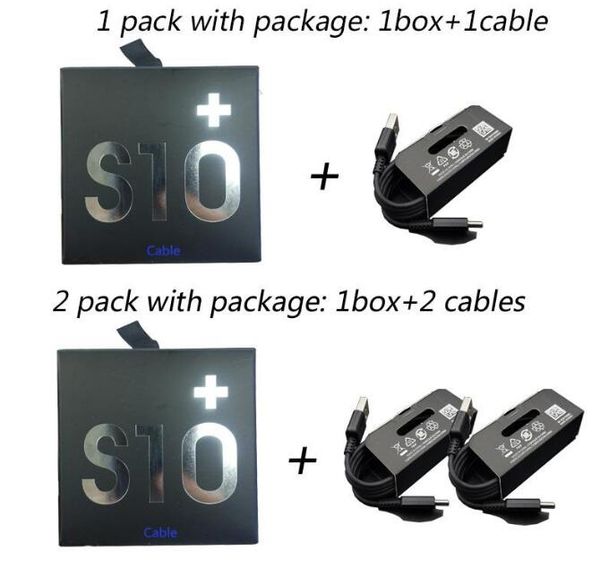 

oem оригинальный тип c кабель данных c для samsung galaxy s8 s9 s10 plus s10e быстрое зарядное устройство typec usb c с розничной коробкой