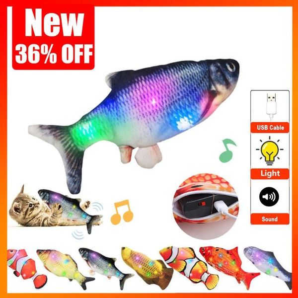 

cat toys moving fish electric toy for usb charger interactive chew bite catnip supplies kitten flop wagging