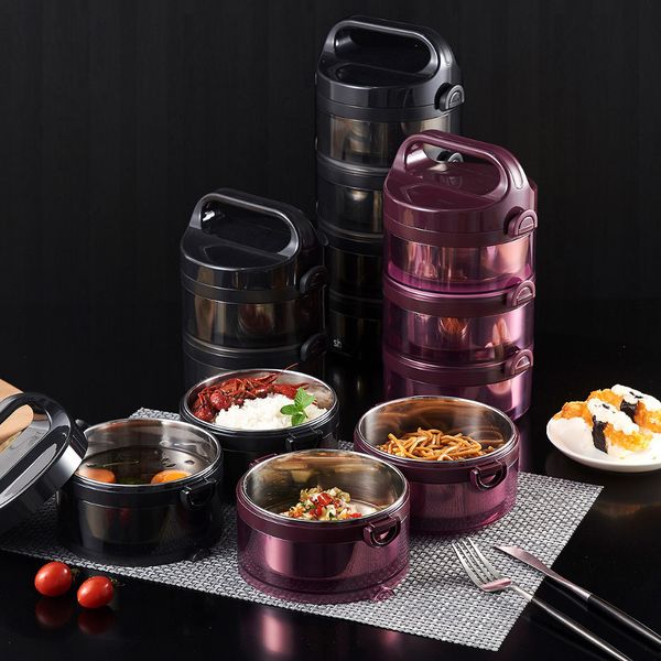 GESEW Multistrato in acciaio inossidabile Conservazione del calore Lunch Box Business Thermos Bento Box Contenitore per alimenti Contenitore per la scuola Ufficio T200710