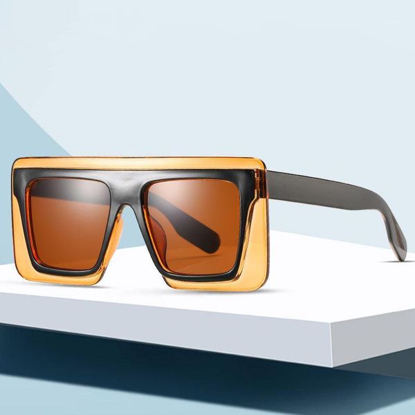 

sunglasses oversize square women fashion flat sun glasses large frame retro summer eyewear1, White;black