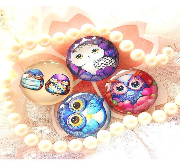 

hand painted owl glass refrigerator stickers travel commemorative gifts kitchen decoration accessories fridge magnets jllwwj