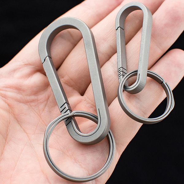 

alloy keychain rings quick release light weight titanium car key chain, Silver