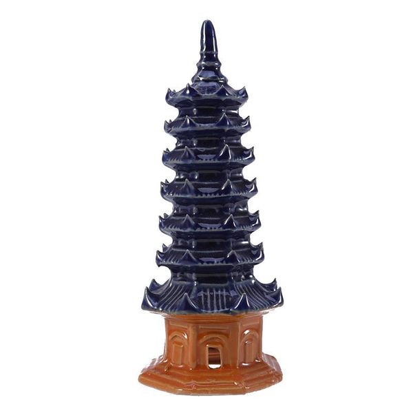 

ceramics pagoda decor landscaping ornament craft pagoda decor for fish tank aquarium (colorful, 4inch