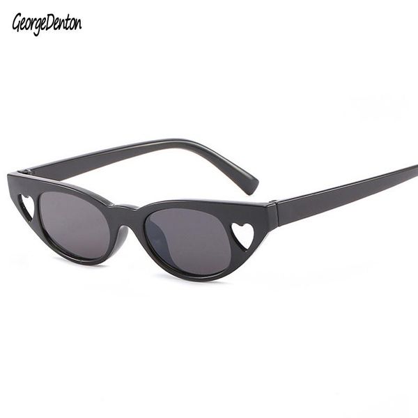 

sunglasses cat eyes women pc frame love heart splicing small frames sun glasses female red pink shades eyewear, White;black