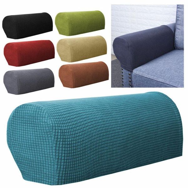 

chair covers 2pcs armrest stretch set sofa arm protectors armchair solid couch cover removable wholease1