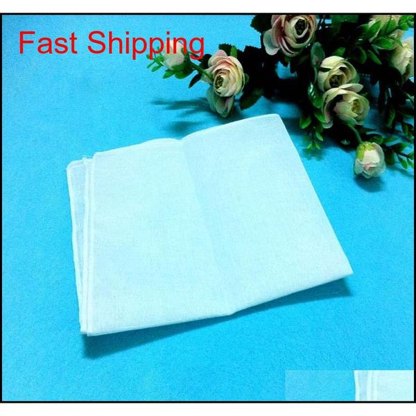 

pure white handkerchief soild color small square cotton sweat towel plain painting tie-dye printing diy multi qyldcq dh_seller2010, Blue;white