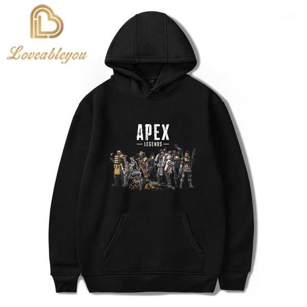 

apex legends men fashion streetwear sweatshirt game harajuku print hoodie apex legends long sleeve outwear sweatshirts, Black