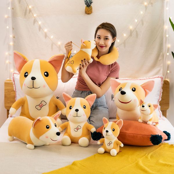 

creative new kuki dog plush toys bag down cotton simulation dog pillow claw machine doll factory direct sales