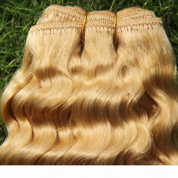 

blonde color grade 9a brazilian virgin hair deep wave 10-30 inchs double weft hair weave bundles 100% human hair extension ing, Black