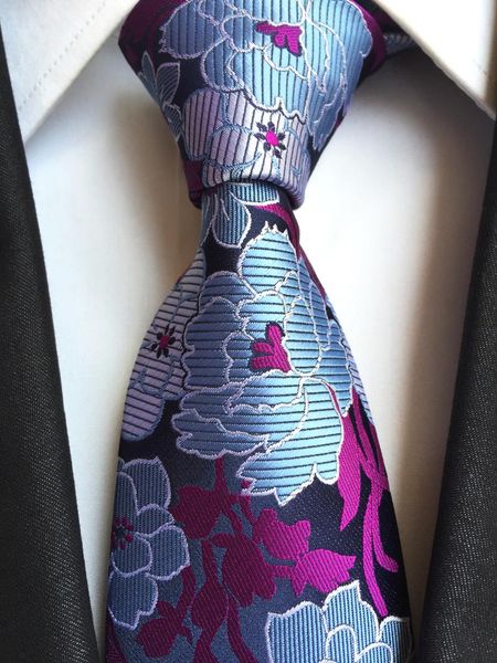 

bow ties 8cm width men woven tie embroidered flowers necktie, Black;gray