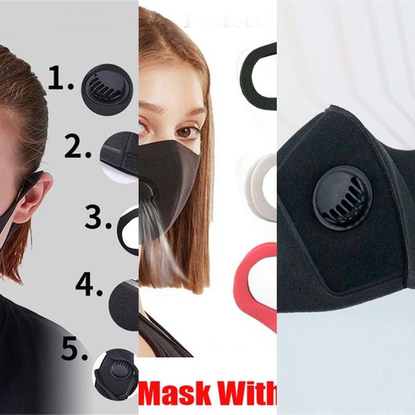 

factorynpqcmask pm2.5 black with valve anti breathing dust filters protective face mouth cotton masks respirator washabl