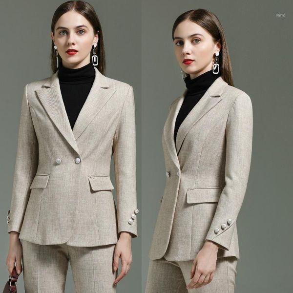 

women's suit set 2 pieces women's coat and pants pants set plus size professional clothes for women work suits for women1, White