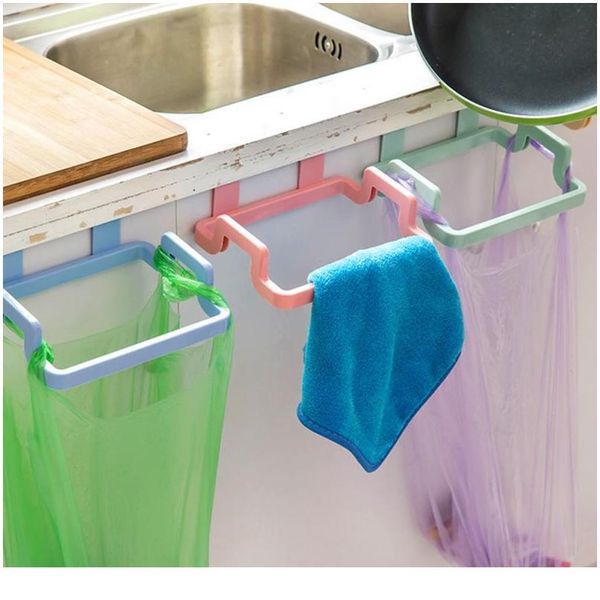 

kitchen plastic garbage bag rack holder cupboard door back hanging trash rubbish bag storage shelf tools drop sqcqbr