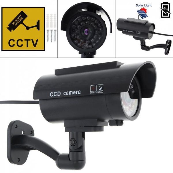 

waterproof fake dummy camera outdoor solar powered imitation camera simulation cctv security surveillance with light1