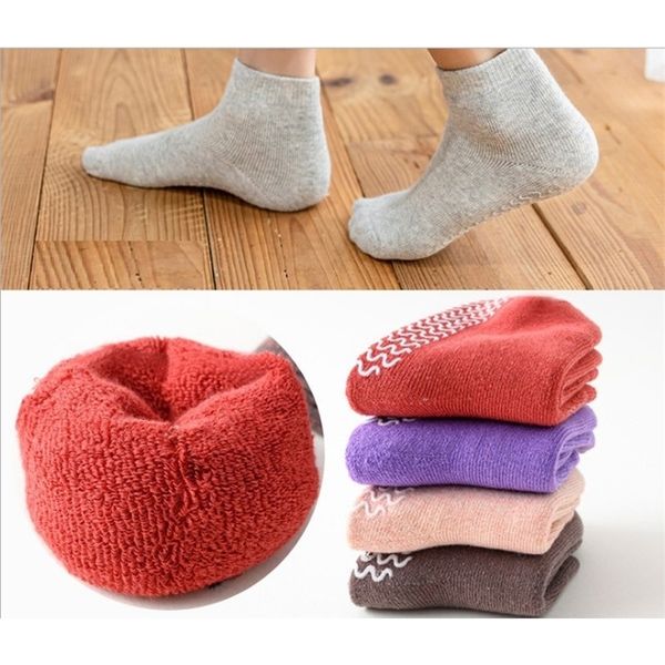 

children socks winter new 80% cotton non slip character kids thickening sock 0-7year girl boy 6pair wholesales lj201216, Pink;yellow