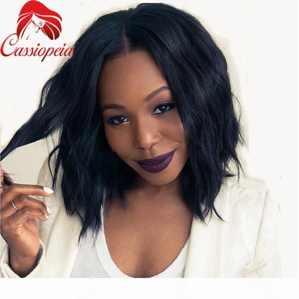 

short bob wave human hair full lace wigs with baby hair brazilian human hair short body wave lace front wigs for black women, Black;brown