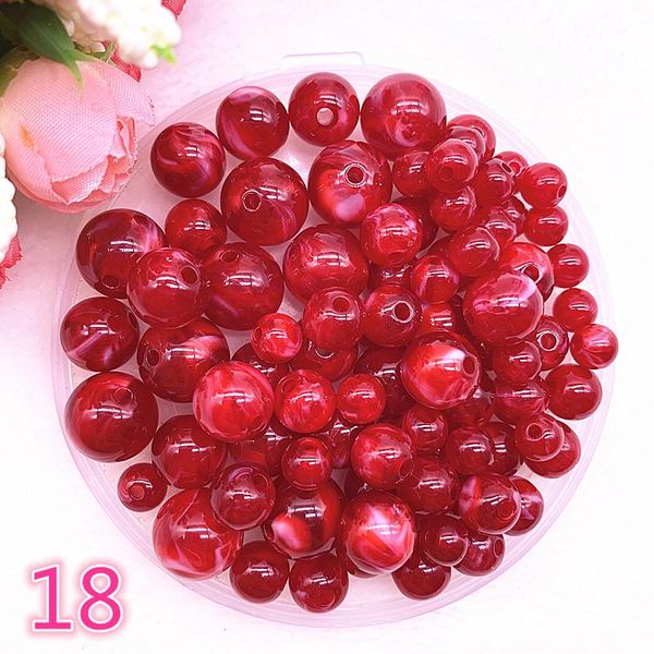 

новые 8 10 12 14 мм цветных золотых порошок круглые акриловые бусины проставки свободных шариков для ювелирных изделий изготовления diy брас