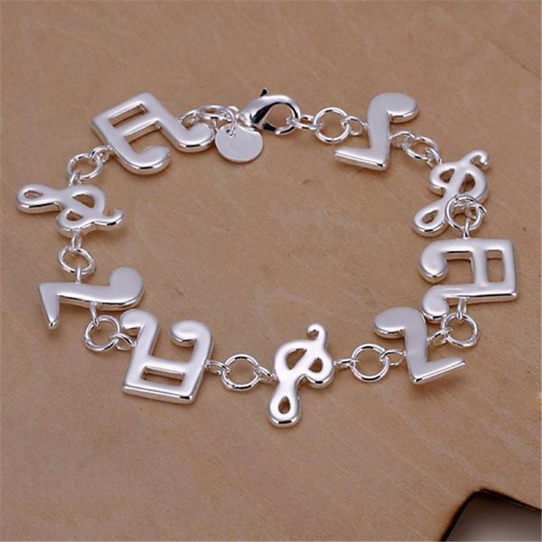 

color silver wedding gift musical note women lady gift women bracelets new fashion jewelry christmas gifts h sqcbtj, Black