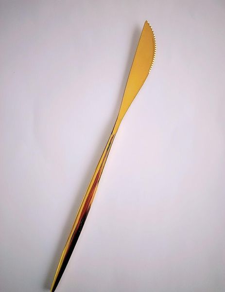 

stainless steel mirror tableware gold knife meal spoon fork tea spoon flatware simple exquisite western din jllrhl lucky2005