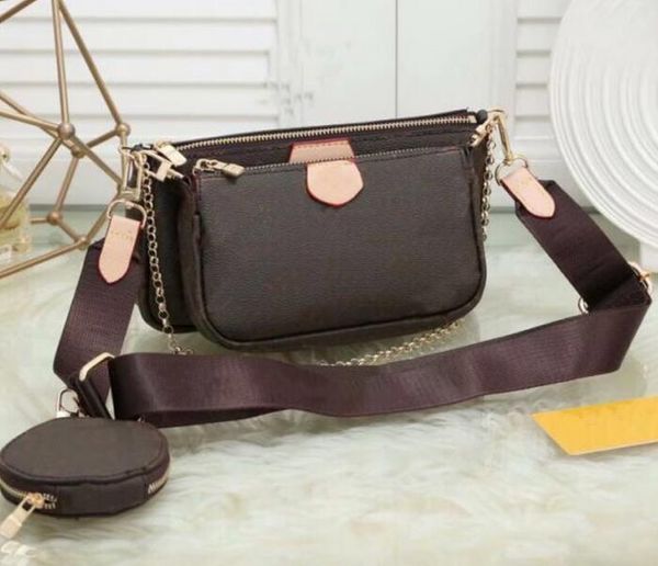

women leather cross body bag handbags multi pochette accessoires purses card holder mini wallet 3pcs set lady shoulder bags