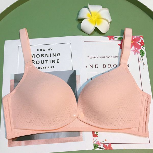 

front button no steel ring breast-feeding bra xiapu pregnant women's underwear, White