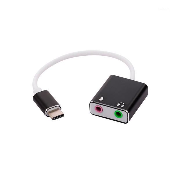 USB C Tipo C Tipo-C Scheda audio esterna Hi-Fi Magic Voice Adattatore scheda audio 7.1 CH Auricolare Microfono Altoparlante per laptop1