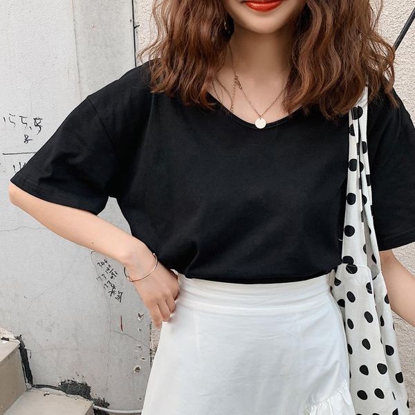 

fashion logo printing t shirts women's black short black sleeve fashion 100% cotton female t-shirts, White