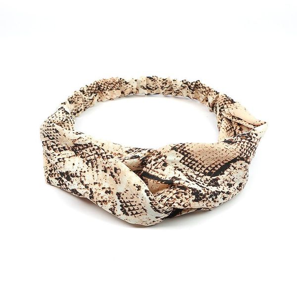 

lady's snake print headdress women's hair band in spring and summer, Blue;gray