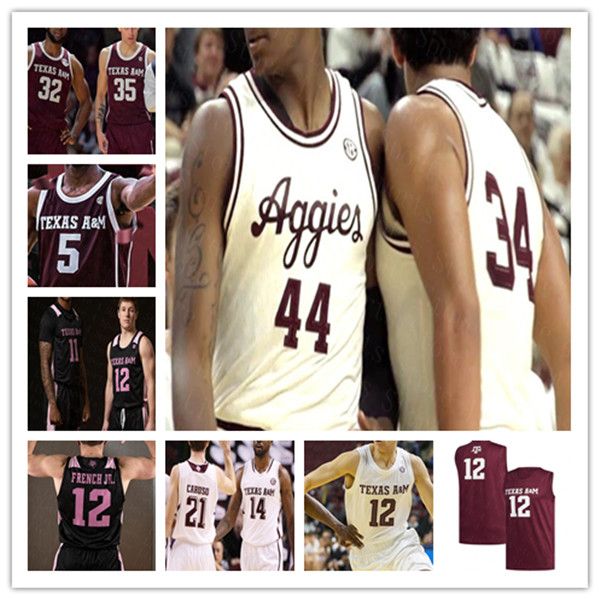 

custom 2021 texas a&m aggies college jerseys basketball emanuel miller quenton jackson andre gordon jay jay chandler savion flagg diarra 4xl, Black