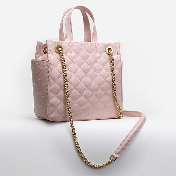 

2021 new girls shoulder bag pu leather ladies style small rhombus big bag