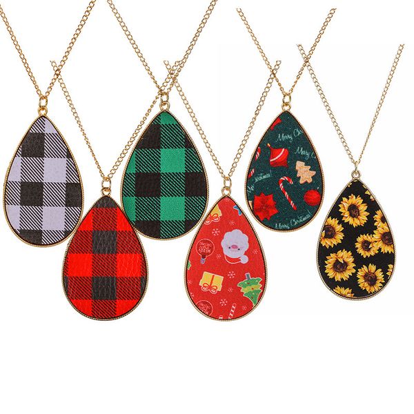 

christmas ornaments snowman leather necklace jewelry european and american santa claus bell long tassel necklace, Silver