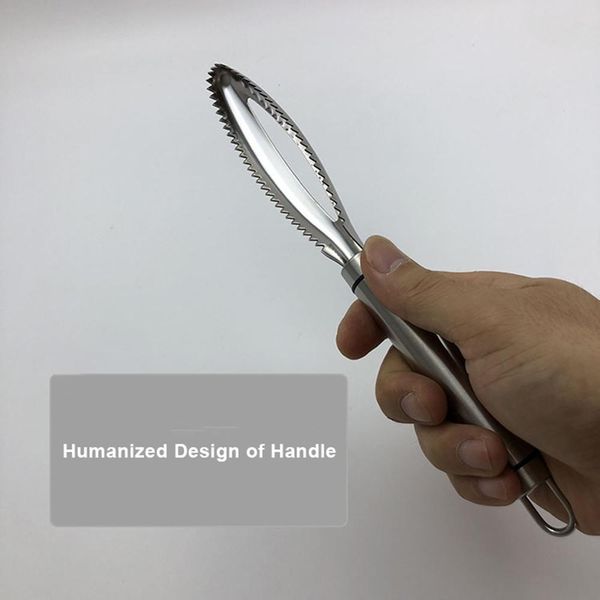 

fish scale remover stainless steel sawtooth fish scaler fast scales peeling scrapper fish skin brush scraping fishing scale wmtzhw
