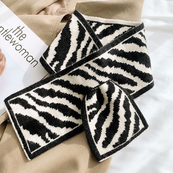 

brand striped cross scarf scarf for women's winter klwe, Blue;gray