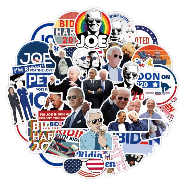 

3 sets = 150pcs us presidential election biden graffiti stickers water cup helmet notebook scooter refrigerator stickers