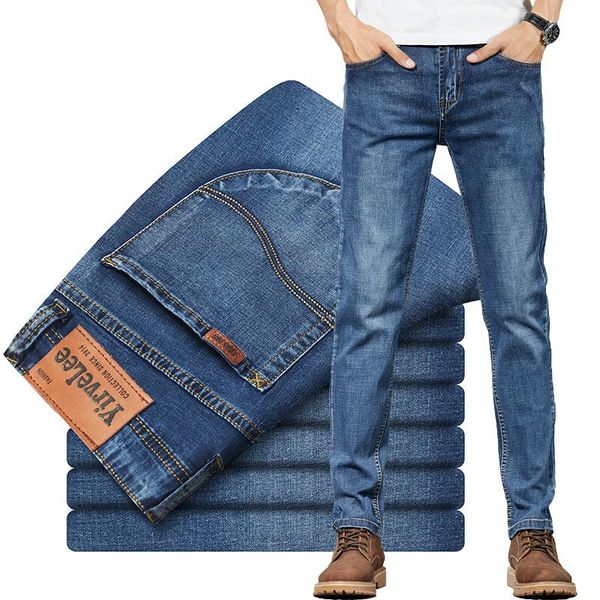 

men classic jeans jean homme pantalones hombre men mannen soft black biker masculino denim overalls mens pants undefined, Blue