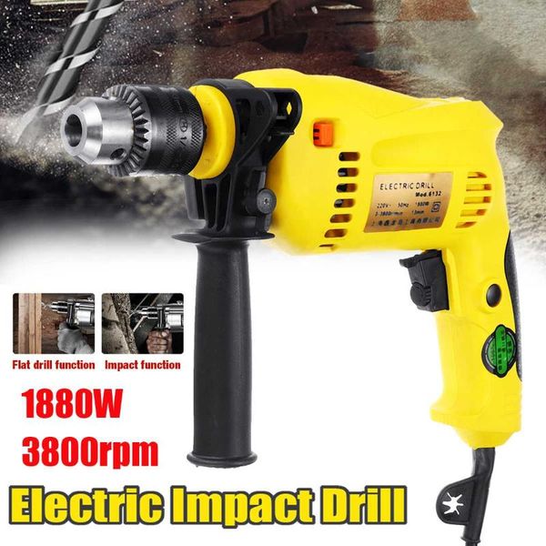 

drillpro 220v electric impact drill brushless handheld electric rotary hammer drill multifunction torque driver screwdriver