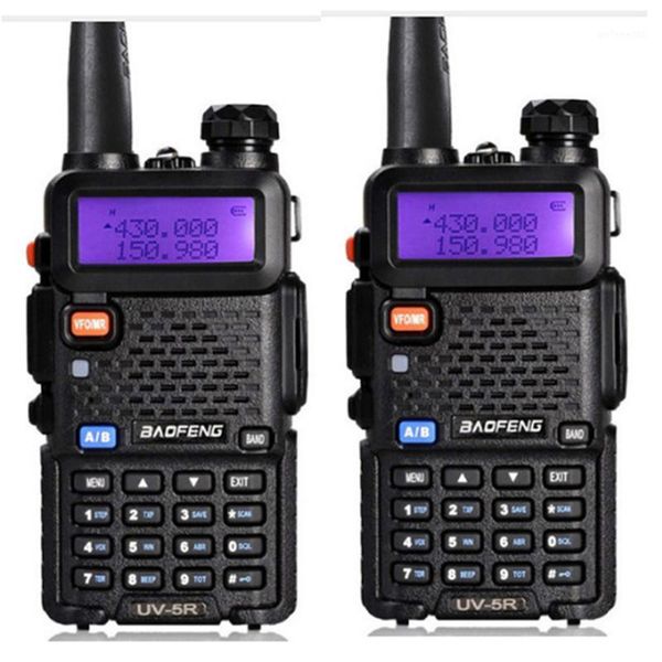 

walkie talkie 2pcs baofeng uv-5r professional cb radio station vhf/uhf 136-174mhz &400-520mhz two way handheld transceiver1
