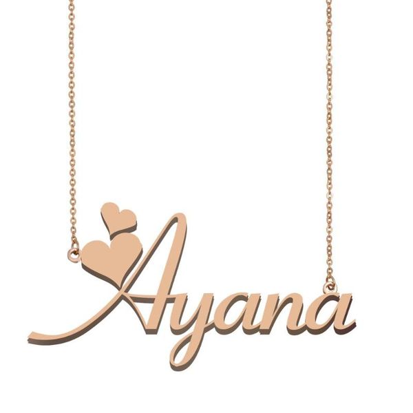 

ayana name necklace, custom name necklace for women girls friends birthday wedding christmas mother days gift, Silver