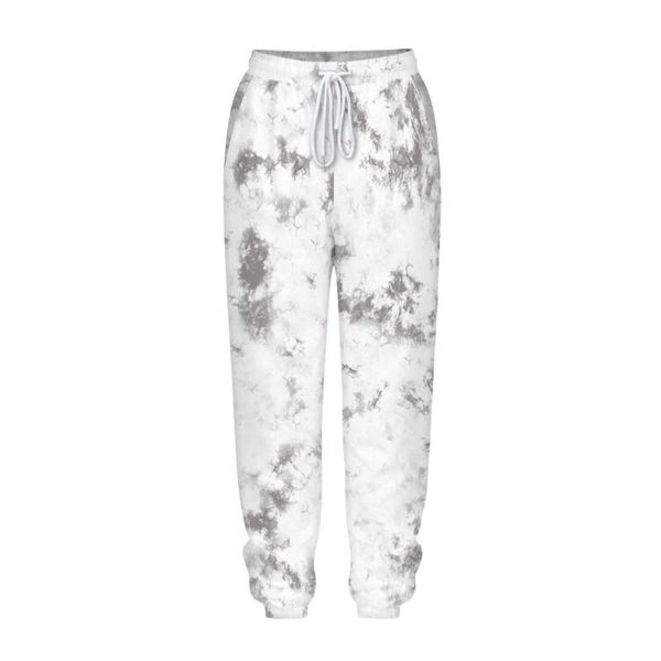 

running pants tie dyeing print women sport drawstring high waist casual joggers trousers ladies fitness training sweatpants, Black;blue