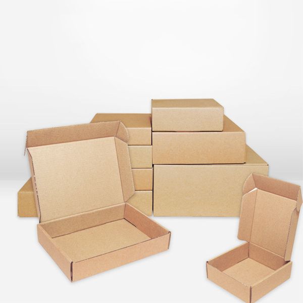 

kraft paper box 10pcs/lot brown post craft pack boxes packaging storage kraft paper boxes mailing box