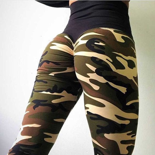

fnmm 2021 green camo sport pants fitness seamless workout women yoga leggings 3d print hip push up pants tights gym jegging, White;red