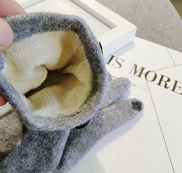 

cashmere thick soft touch screen gloves women warm winter mittens ladies casual office eldiven invierno guant jllbdm yy_dhhome, Blue;gray