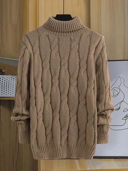 

men turtleneck cable knit sweater h2gj#, White;black