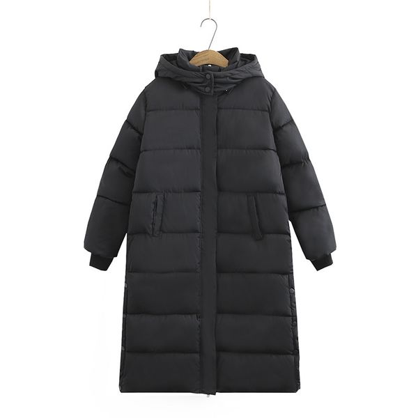 

warm women thick with hood parka womens down jackets female winter jacket aie7, Black