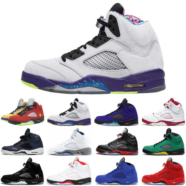 

2020 jumpman 5 5s men basketball shoes fire red michigan black white ice blue white cement mens trainers sports sneakers size 7-13