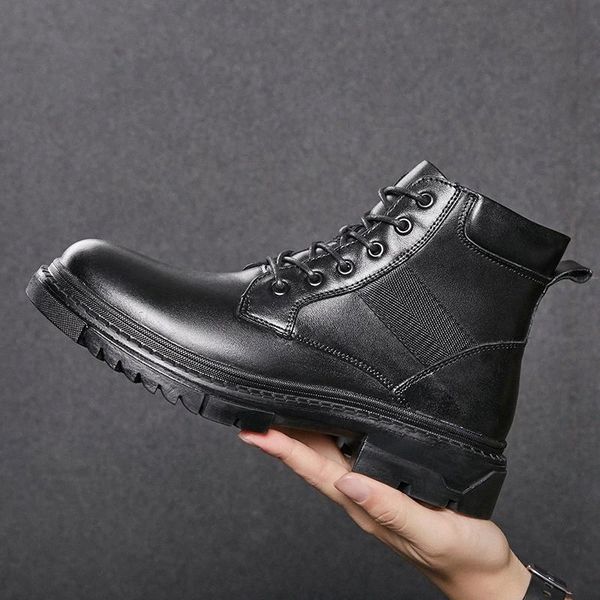 

big size 48 men snow boots men genuine leather ankle boots handmade outdoor vintage men plush warm winter boots s5 #qi6o