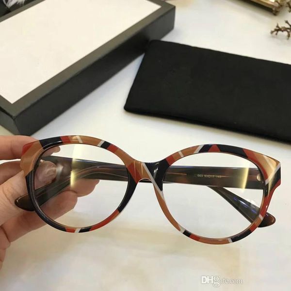 

0099 luxury fashion women brand designer 0099oa glasses hollow out optical lens square full frame black tortoise bing bing come with case, White;black