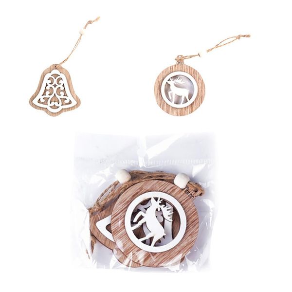 

2 шт. рождественские украшения деревянные подвески diy mini рождественская елка коробка украшения рождественские дни рождения вечеринка укра