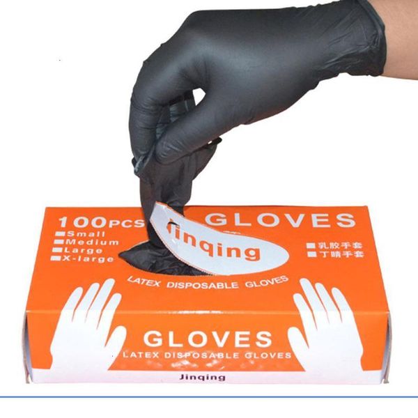 

black sale household cleaning washing disposable mechanic nitrile laboratory nail art anti-static gloves 100pcs/set