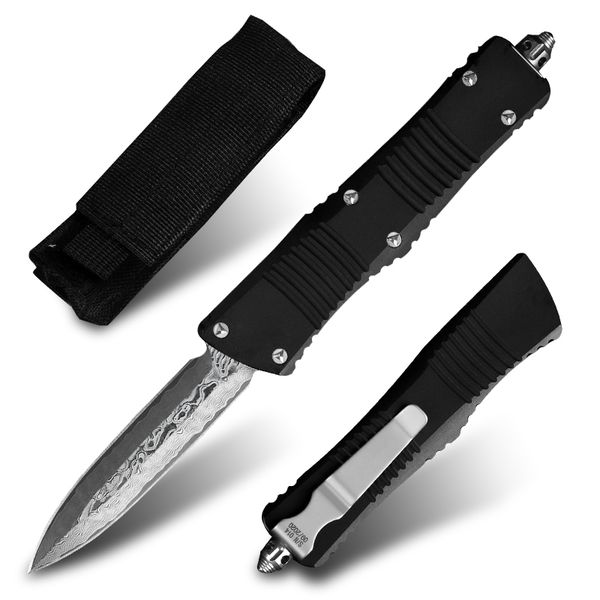 

damascus automatic knives vg10 steel fixed blade military tactical combat knife outdoor pocket self defense edc tool camping hunting skinnin